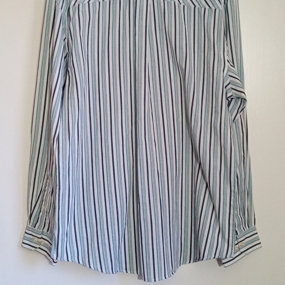 Van Heusen fitted long sleeve button down shirt mens Large 16-16.5 GUC - Picture 6 of 6